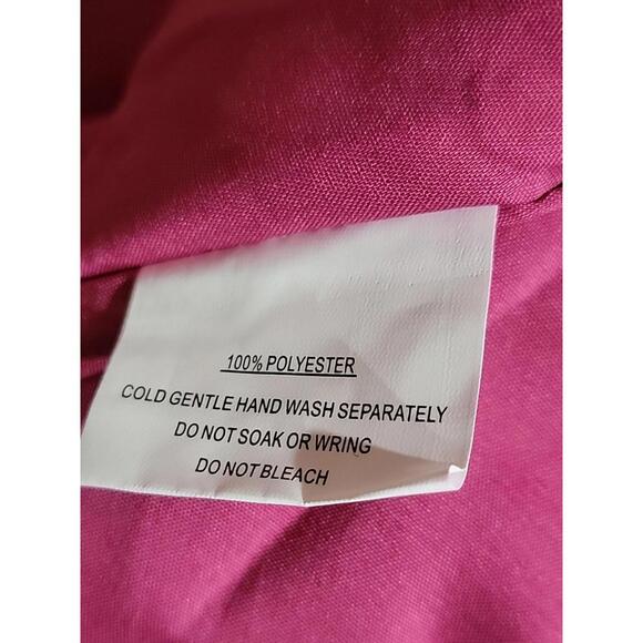 Here Comes The Sun AU 8/US S Halterneck Ruffle Hem Mini Dress Fuchsia NWT #X - Picture 11 of 13